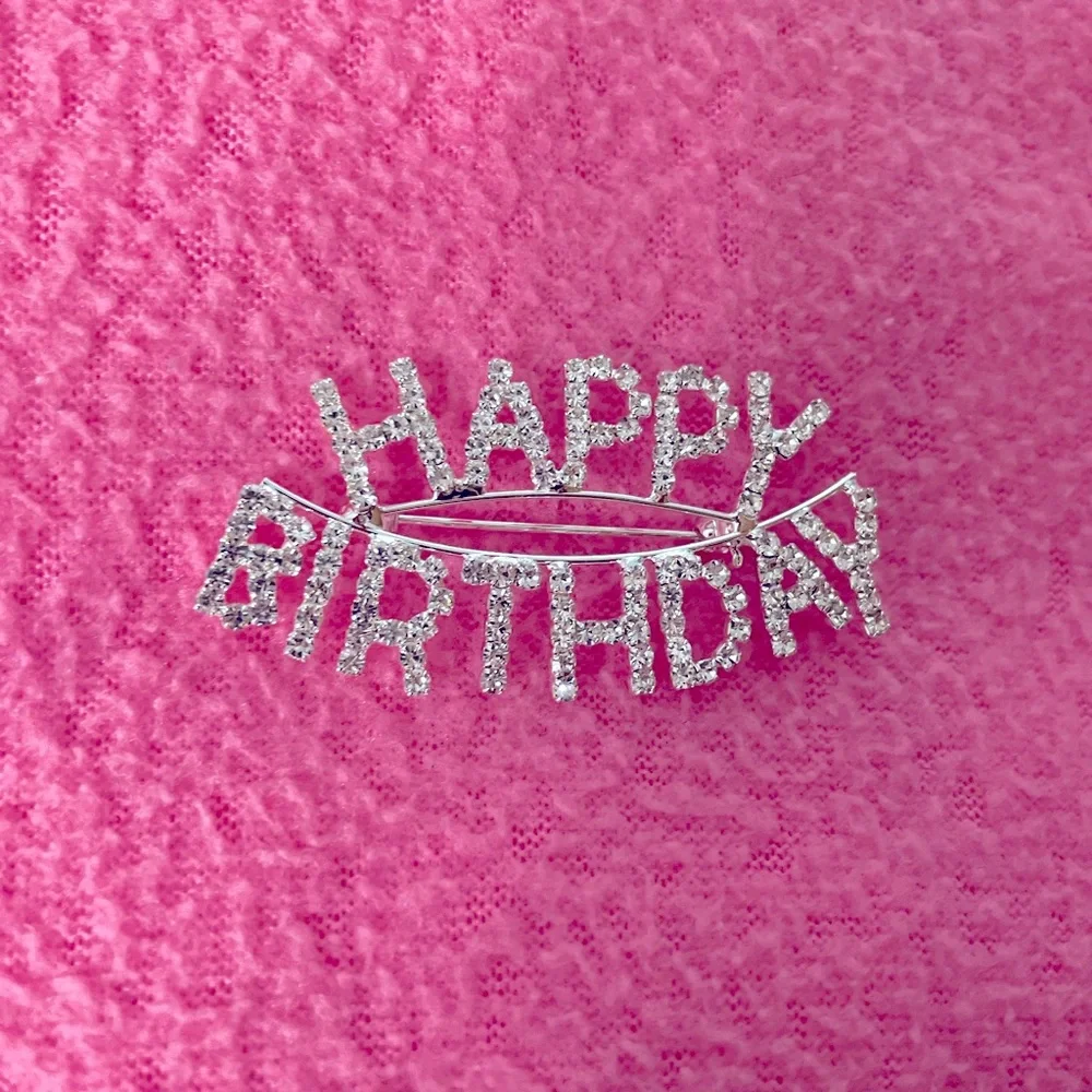Happy Birthday brooch pin